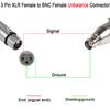 QIANRENON XLR BNC Adapter 3-Pin XLR Female To BNC Female Coaxial Video RF Audio Camera Microphone Mixing Console Extension Converter