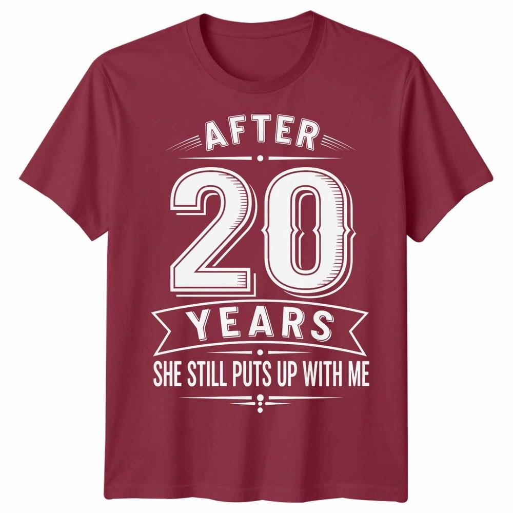 20th Wedding Unisex T Shirt Anniversary Gifts For Husband Or Wife After 20 Years
