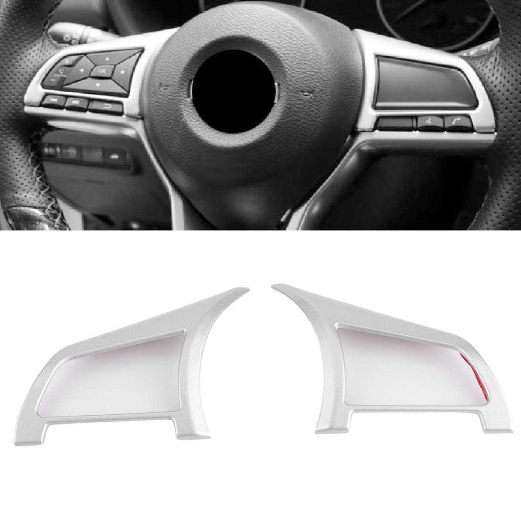 Steering Wheel Trim Cover Car Interior Decoration Fit for SylphyCelsiusSentraCelsius CelsiusX-trail(Silver )