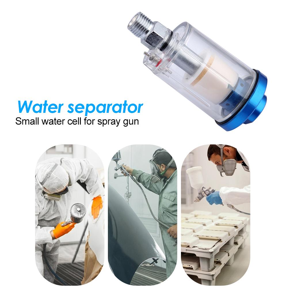 1-3Pcs Compressed Air Filter Water Oil Separator 1/4inch Inlet Outlet Airbrush Filter Moisture Separator for Air Line Compressor