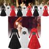 Classic Women's Medieval Long Dress With Elegant Design For Fantasy Costume Events