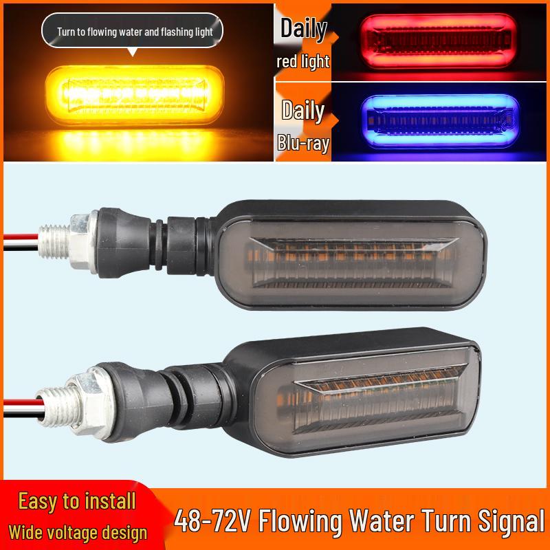 48V-72V Electric Motorcycle LED Flowing Turn Signal Tail Light