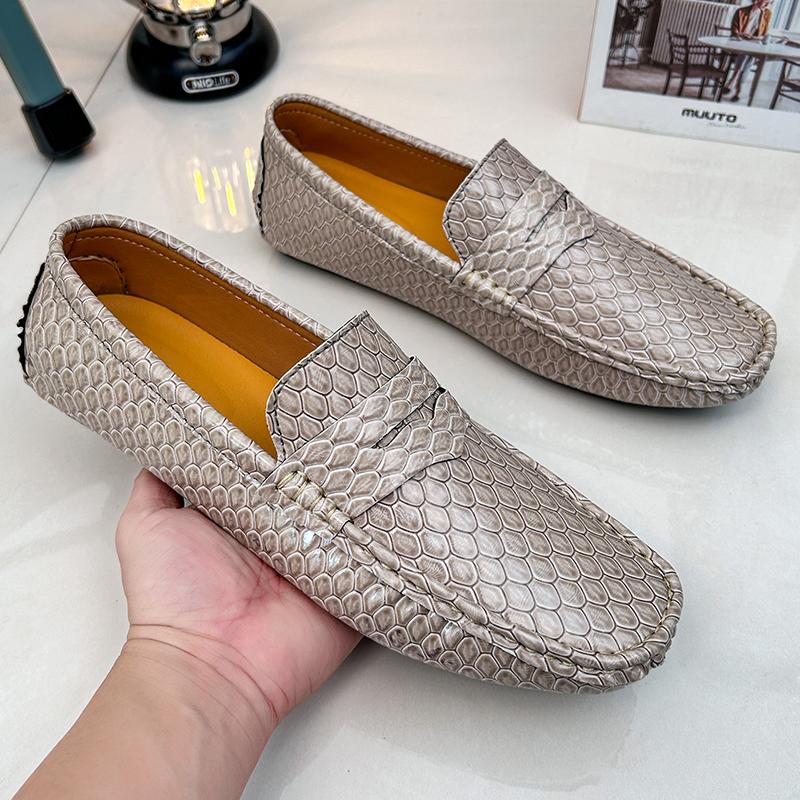 Fashion Fashion Men's Loafers Shoes outdoor Comfortable Leather Casual Shoes for Men Slip-On Driving Shoes male Mocasines Hombre