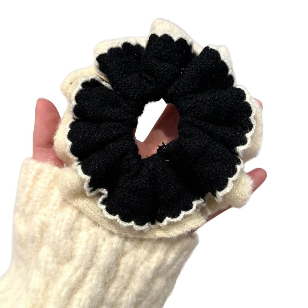 French Chic Color-Blocked Waist Hair Tie - Elegant Layered Bun Rope for Women