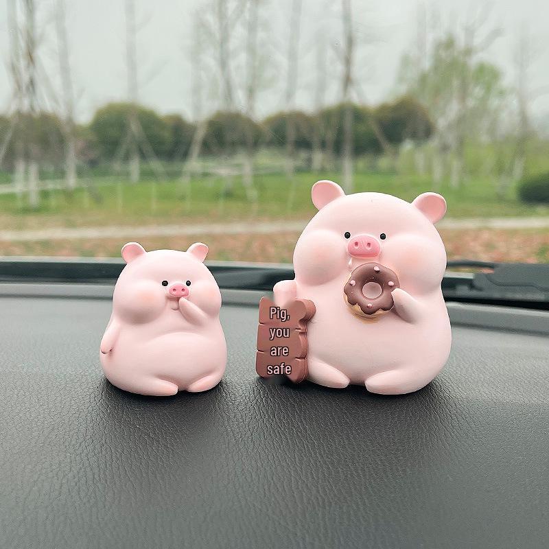 Cute Pig Nannan Car Interior Ornament - Creative Decompression Decor for Women