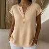 Ladies' Casual Loose And Fashionable Short Sleeved Pullover Top