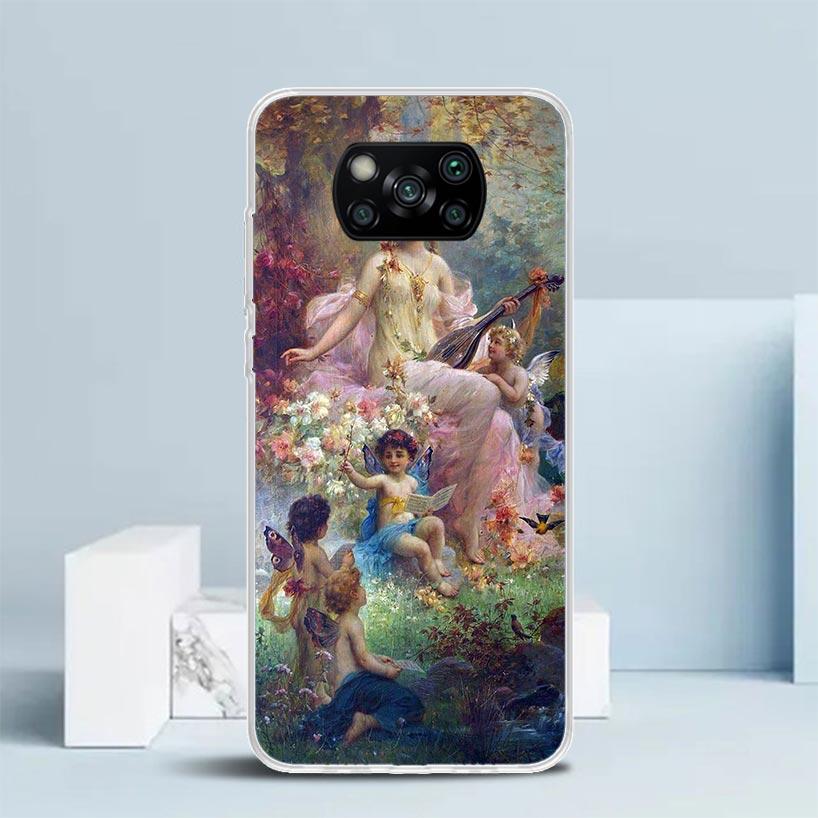 Paint Art Renaissance Phone Case For Xiaomi Poco F7 Ultra X5 X6 X7 Pro M7 Redmi 15C 15 13C 13 12C 12 10C 10 10A 9 9C 9A 9T Cover