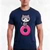 Cat Kawaii Donut Cute Tshirt Summer Casual Cotton Tee Oversized Streetwear Tops Vintage Graphic Print Unisex Unisex Unisex