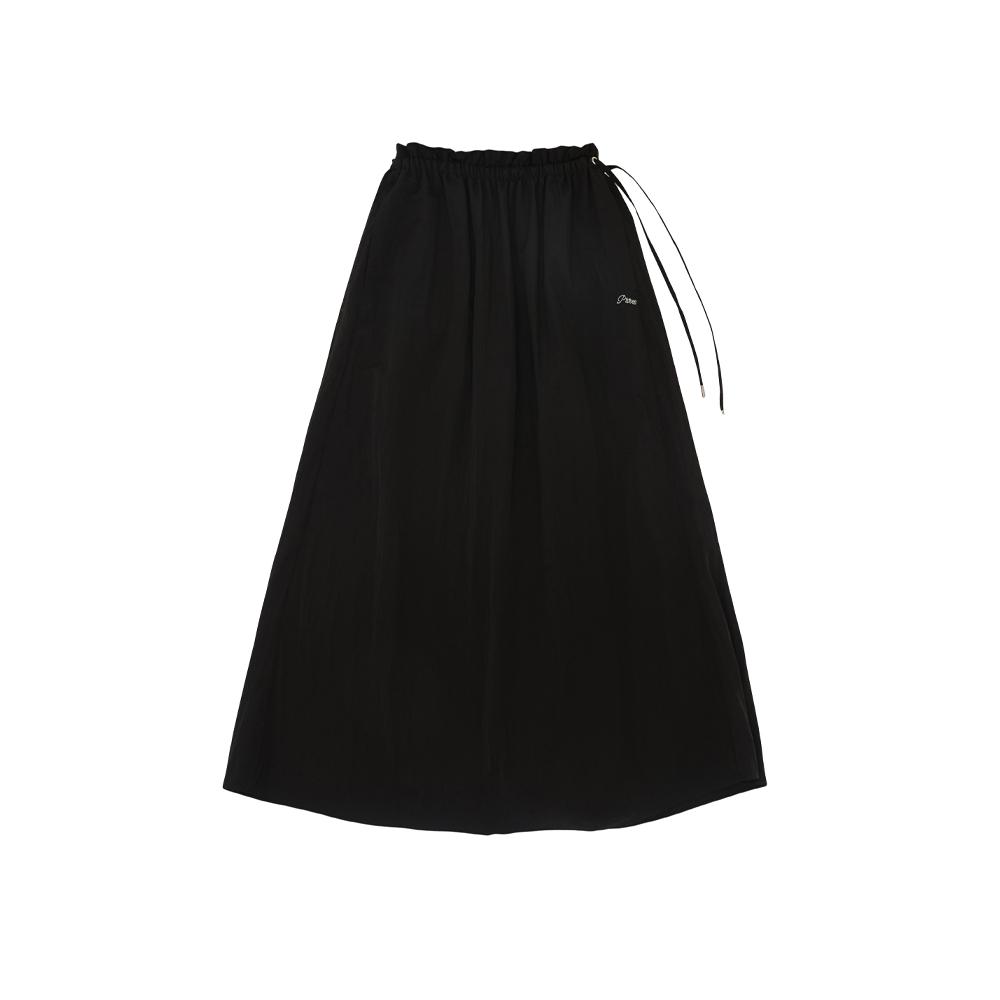 PIV’VEE Frill Waist Long Skirt (Ebony Black)