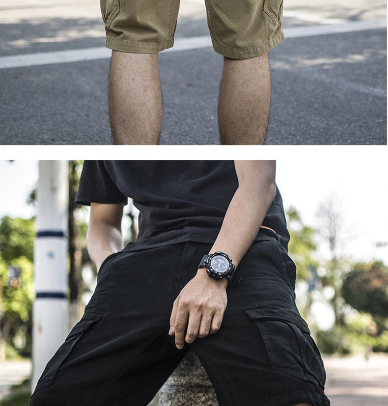 2025 Summer Men's Multi-Pocket Cargo Shorts - Trendy Japanese Style, Versatile Mid-Length Casual Outerwear