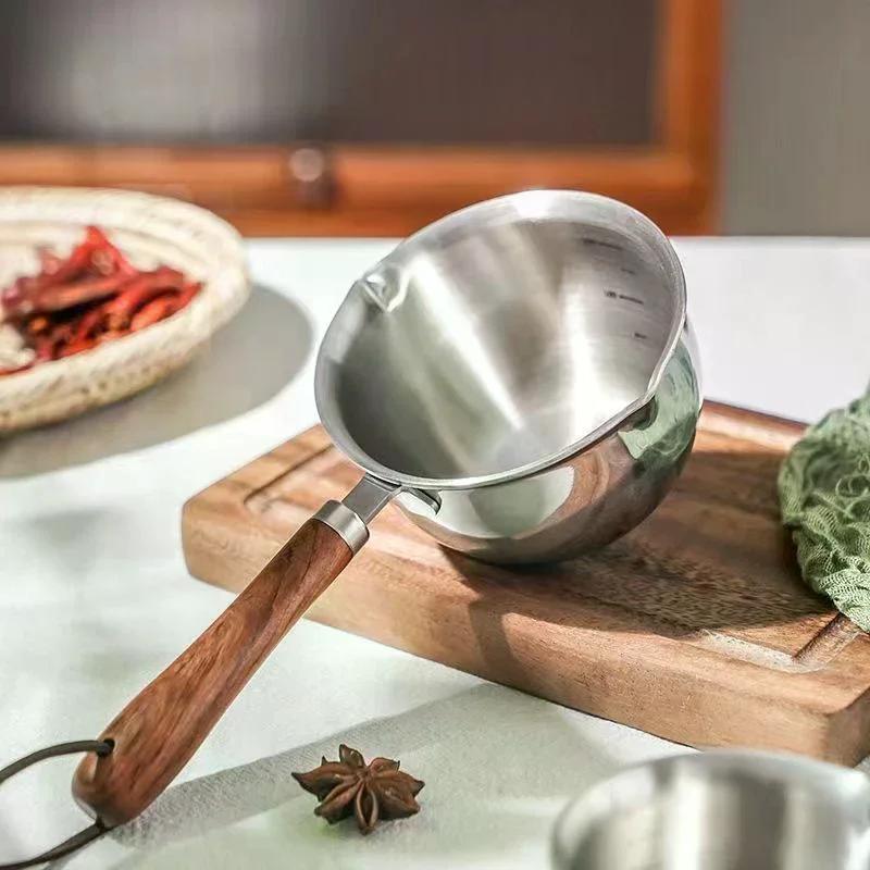 Edelstahl Ölpfanne 150ML 300ML Kleiner Topf Kochen Butter Schmelztopf Schokolade Küche Kochgeschirr Kochwerkzeuge