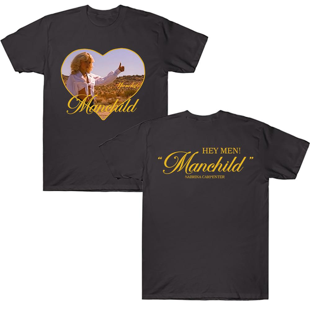

Sabrina Carpenter Manchild T Shirt Summer Cotton Women s T-shirt Short Sleeve Vintage Print Crew Neck Top Y2k Fashion Unisex Tee 4XL