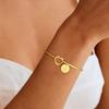 Popular bracelet gold 11-letter round bracelet opening adjustable jewelry