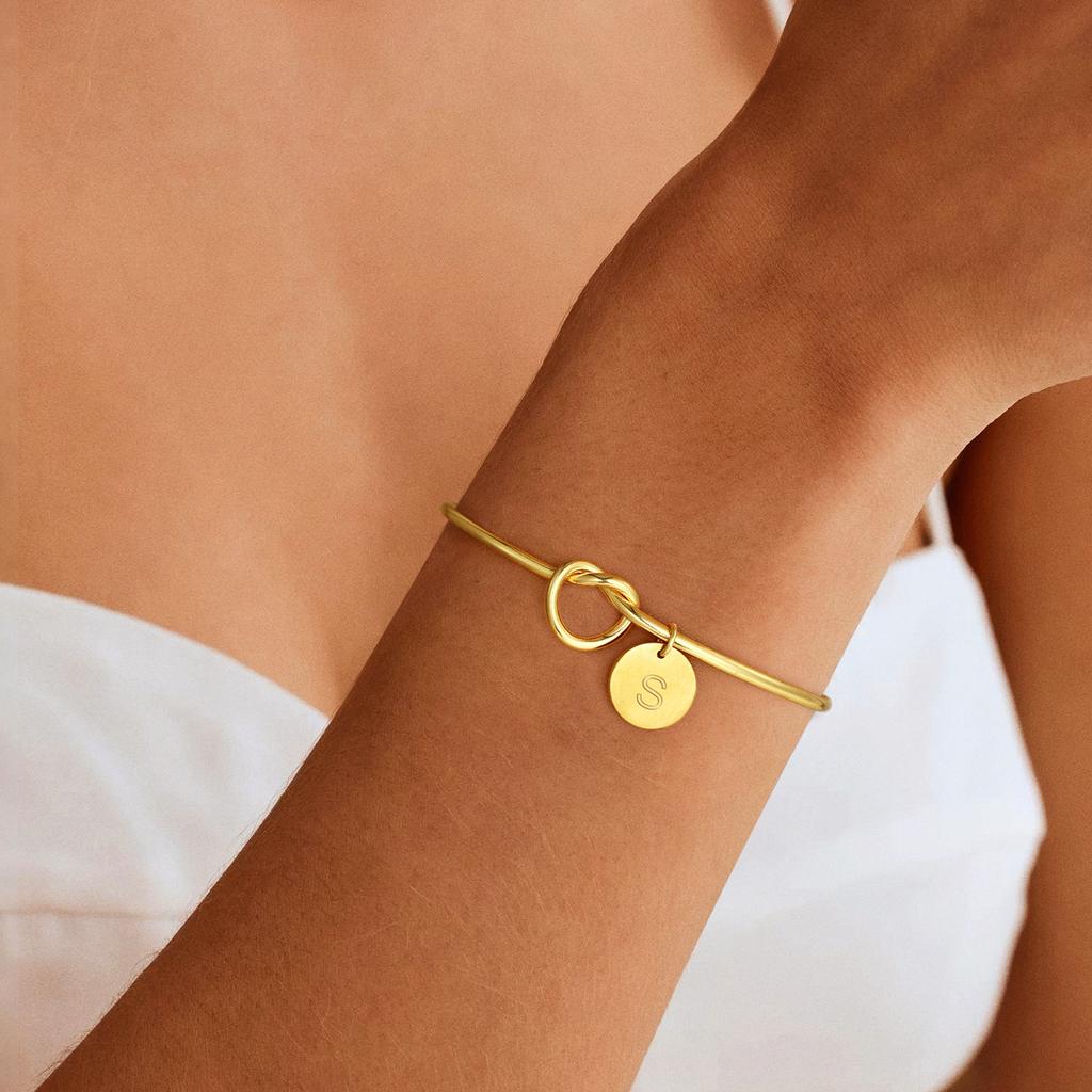 Popular bracelet gold 11-letter round bracelet opening adjustable jewelry
