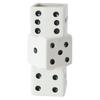 Unique Ceramic Dice Vase Decorative Accent Desk Shelf Indoor Display Fun Home Decor 8.75 Inches Height