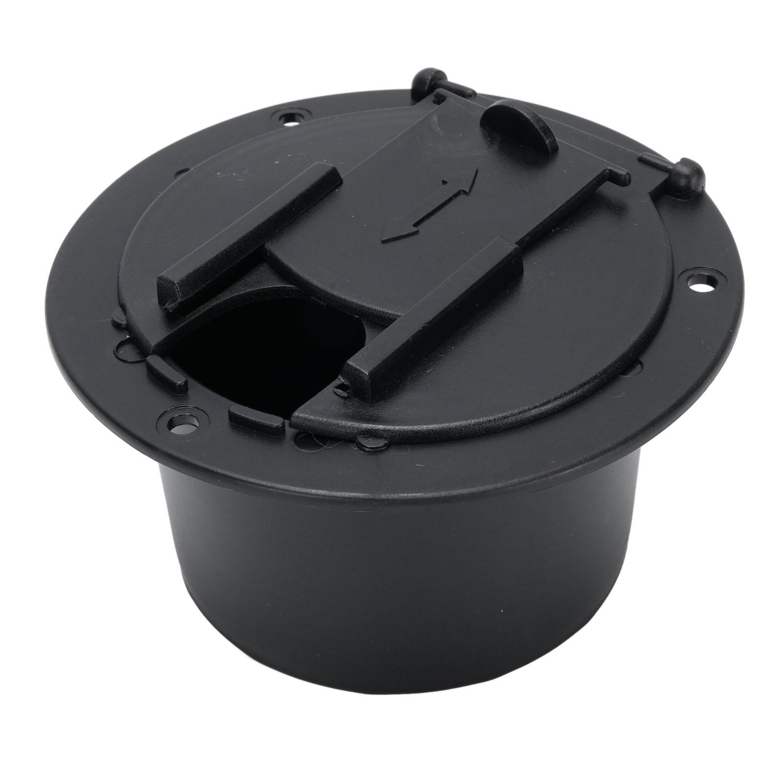 

Крышка лючка шнура питания RV Защитная Погодоустойчивая Легкая установка для Путешествий Палатки Прицепа Автодома Гараж Черный Black