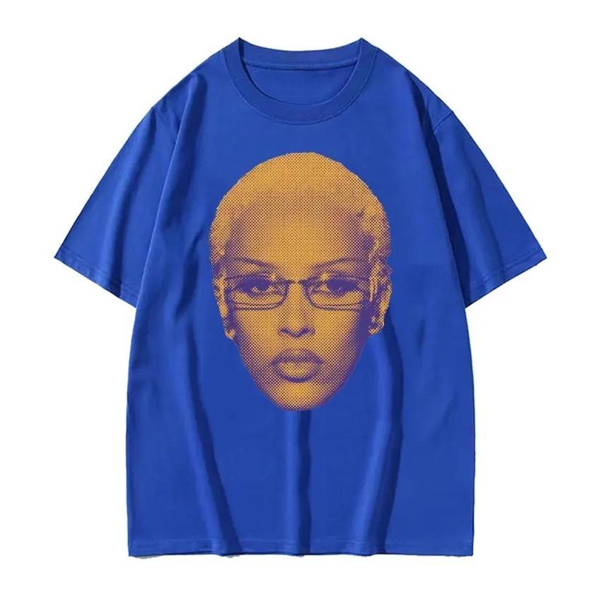 2026 Retro Rapper Doja Cat Face Graphic Tee Shirt Men Women 90s Fashion Classic TShirts Casual High Quality Cotton Tshirt Tops