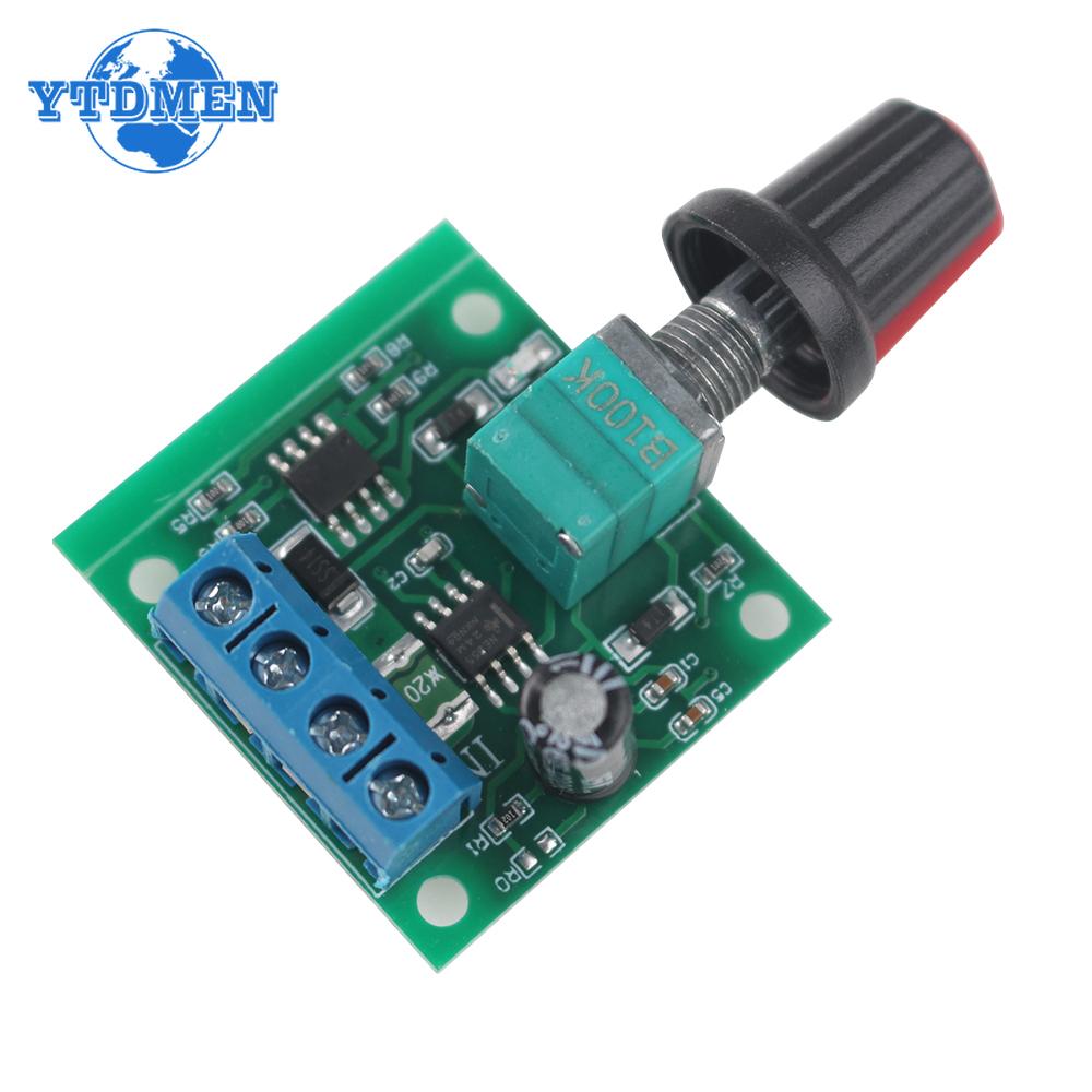 DC Motor 1.8V 3V 5V 6V 12V 2A PWM Adjustable Speed Controller Potentiometer Knob Switch Kit Control Governor Module