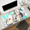 Gaming Mouse PadLarge Desk Mat Antislip Base Stitched Edges Cute Silver Hair Anime Girl Keyboard Pad for Gamer Office Home