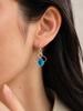 Swiss Blue Topaz Gemstone 925 Sterling Silver Handmade Jewelry Drop Earrings EE-2-8