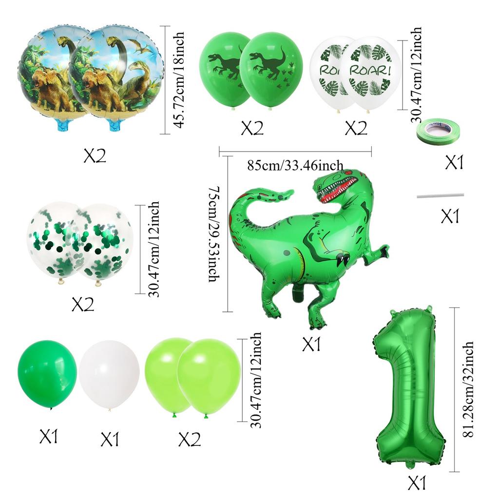 Dinosaur Balloon Package Boy Themed Birthday Balloon Arrangement Children'S Party Scene Decorative Balloon
