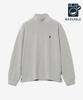 YALE Comfortable Mock Neck Long Sleeve T-Shirt Greige