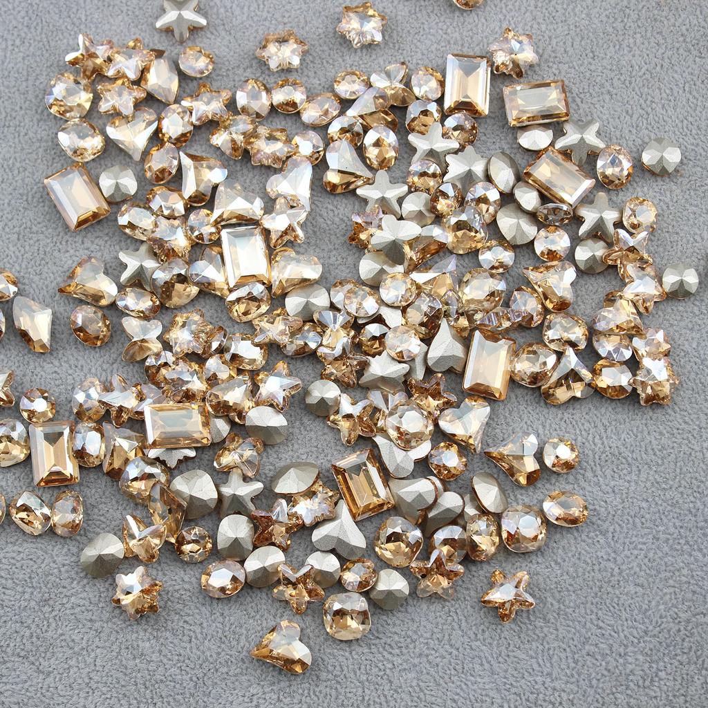 Nail Art Drill Whole Batch By Catty Nail Art Special-Shaped Diamond Burst Flash Color Pointed Bottom Diamond Crystal Glass Mixed Diamond Nail Art