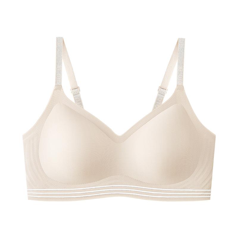 

Fashion thin shoulder straps, light and breathable, pull seamless, beautiful back, cloud-feeling literary bra 2xl size [140-160]