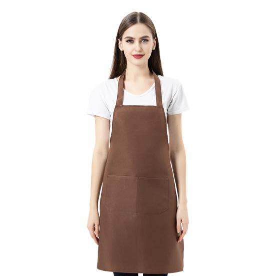 Kitchen Apron Wrinkle Resistant Adjustable Straps Back Lace Apron with Large Front Pocket Cooking BBQ Waiter Chef Aprons for Home Restaurant Cafe Use
