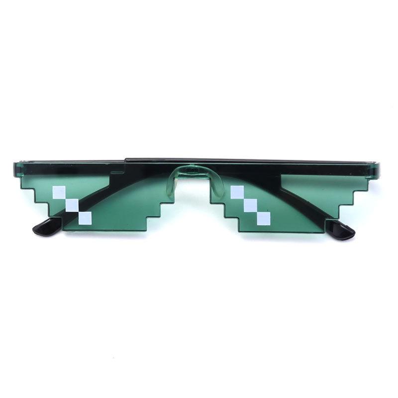 Ochelari de soare cu mozaic pentru petrecere, ochelari de soare cu mozaic cu imprimare color, ochelari de soare cu mozaic artificial