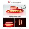 2Pcs LED rear bumper lights brake tail light reflector light rear lamp Brake warning Lamp For Honda City 2014 2015 2016