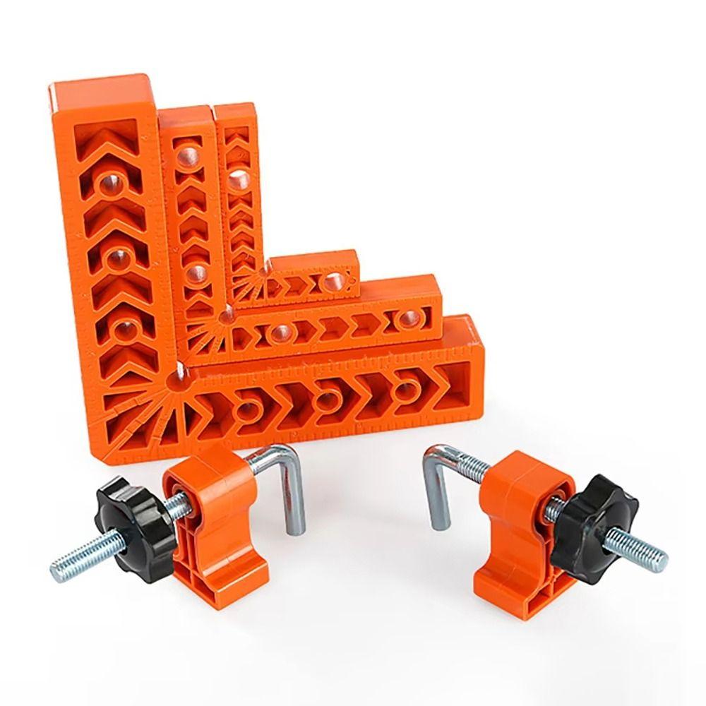 1Set L-Shaped Right Angle Ruler 90 Degree Corner Clamp for Boxes Cabinets Picture Frames
