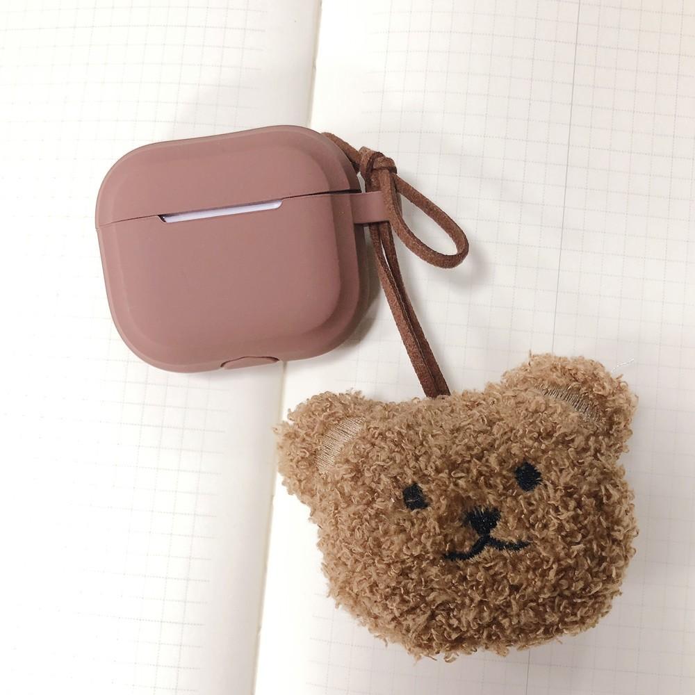 Plush Bear Pendant Protector for Apple Airpods 1 2 3 Wireless Earphone Silicone Protector for Airpods Pro 2 Earphone Soft Case