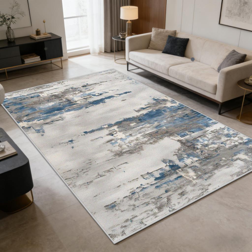Abstract Ink Wash Style Living Room Carpet Light Luxury Decoration Study Bedroom Washable Rug Office Cloakroom Table Chair Mat