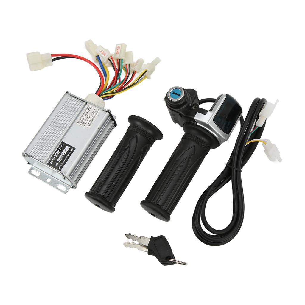36V 1000W Motor Brushed Speed Controller with Locking Battery Display Throttle Twist Grip for Mini Bike