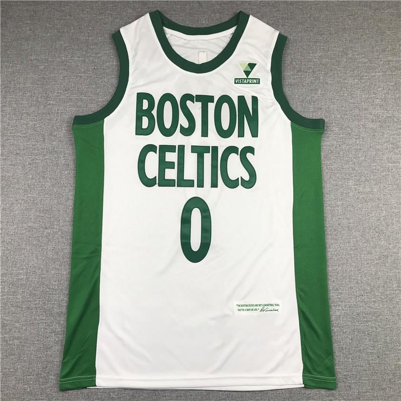 Boston Celtics Basketball Jersey Vest With Embroidered Numbers Names Tatum Irving Bird Fans