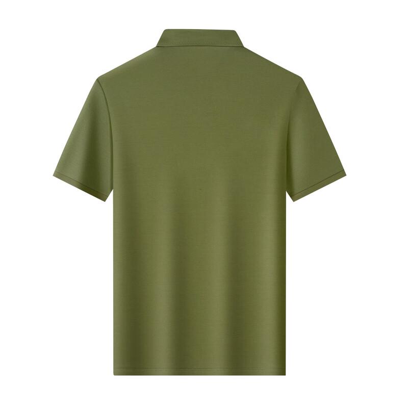 Men's Cooling Mulberry Silk Linen Blend Short Sleeve Polo T-shirt