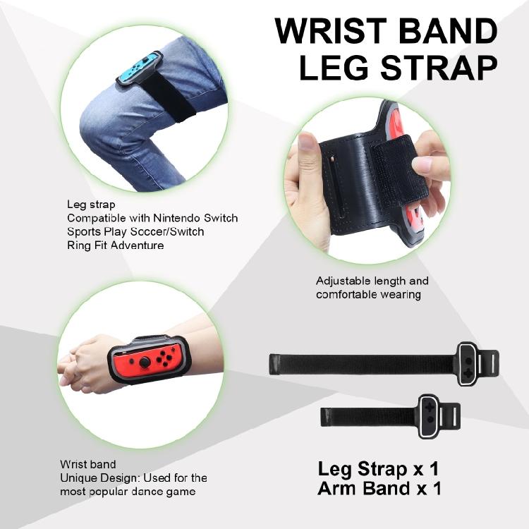 12PCS Switch Sports Include Comfort Grip Tennis Racket Golf Club Sword Leg Strap