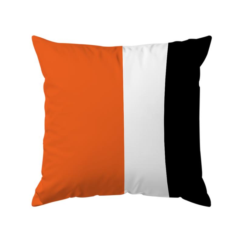 1Pc European Style Orange Stripe Cushion Covers Polyester Pillow Cover For Music Day Sofa Chair Bed Car Party Table Decoration