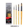 New Multiple Multifunctional Options Nylon Hair Oil Paint Brushshort Wooden Rod Art Raw Painting Acrylic Gouache Watercolor Set