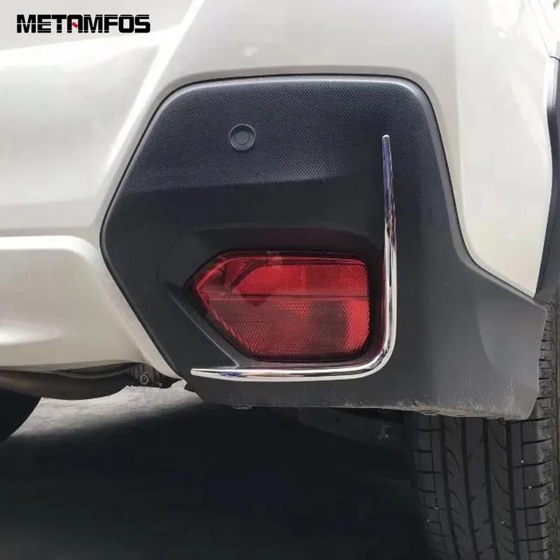 Rear Fog Light Lamp Eyelid Eyebrow For Subaru XV Crosstrek SUV 2018-  Chrome Foglight Strip Trim Accessories Car Styling
