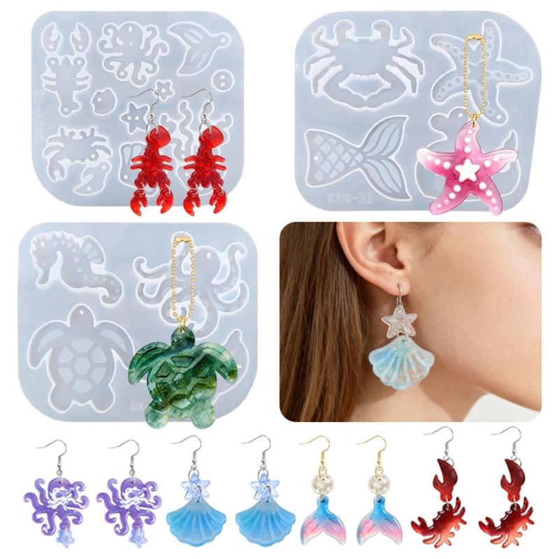 Elastic Marine Life Silicone Casting Mold Silicone Texture Suitable for Handmade Jewelry Supplies and Gift Making