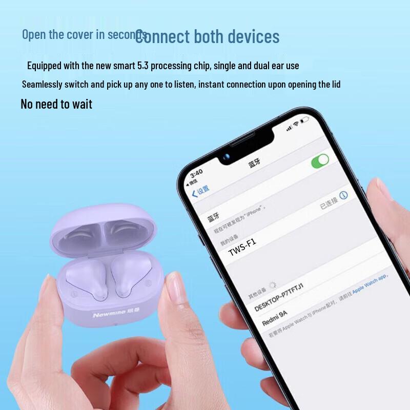 Newman TWS-F1 Semi-In-Ear Wireless Earbuds