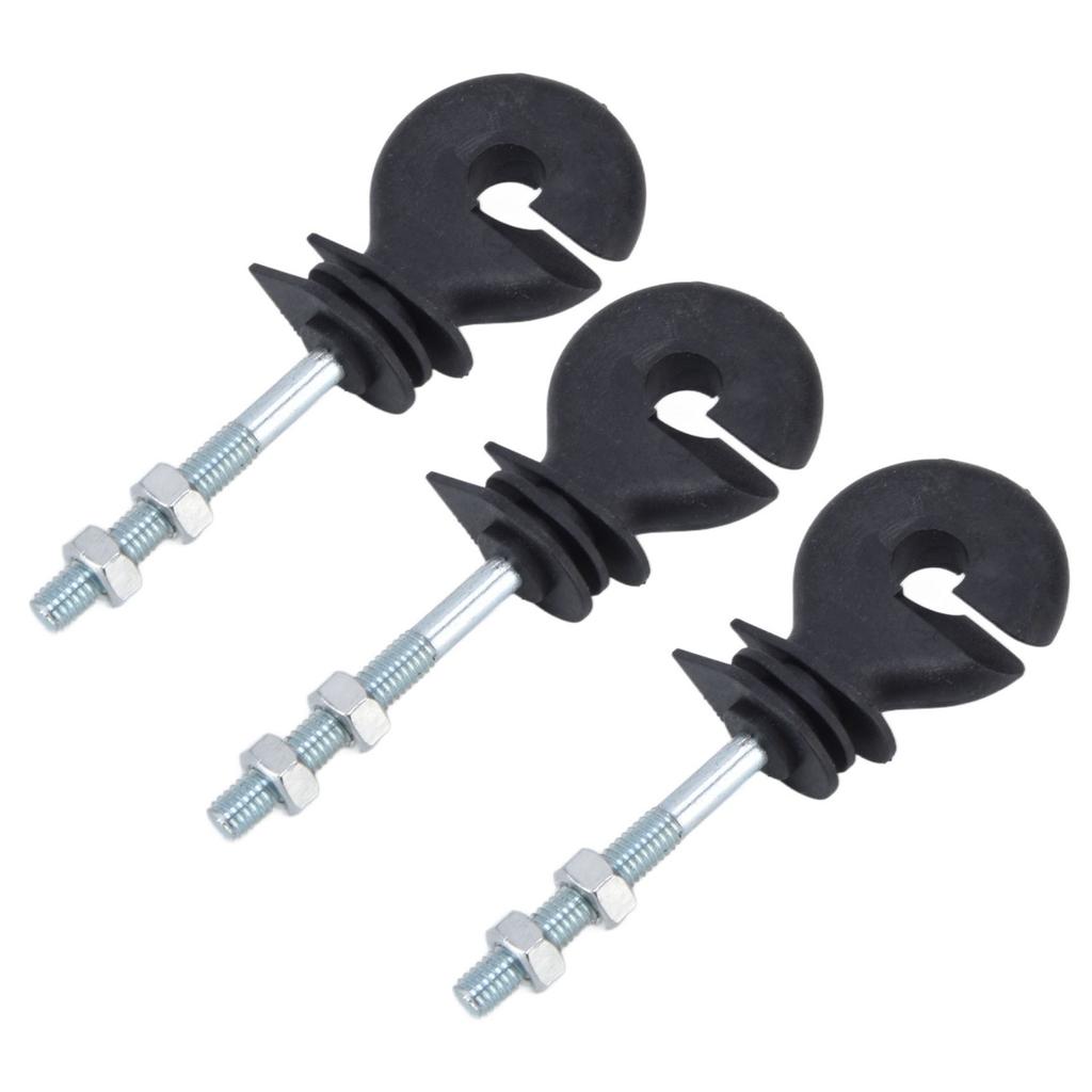 50 Stück M6 Gewinde Elektronischer Zaun Isoliernägel Elektrozaun Isolator Einschraubisolator