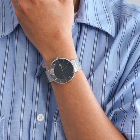 BERING Watch Mens Womens (unisex) Solar Model Gray Silver Stainless Steel Mesh Strap Japan Limited -J Officially Imported 3-year Warranty Sapphire