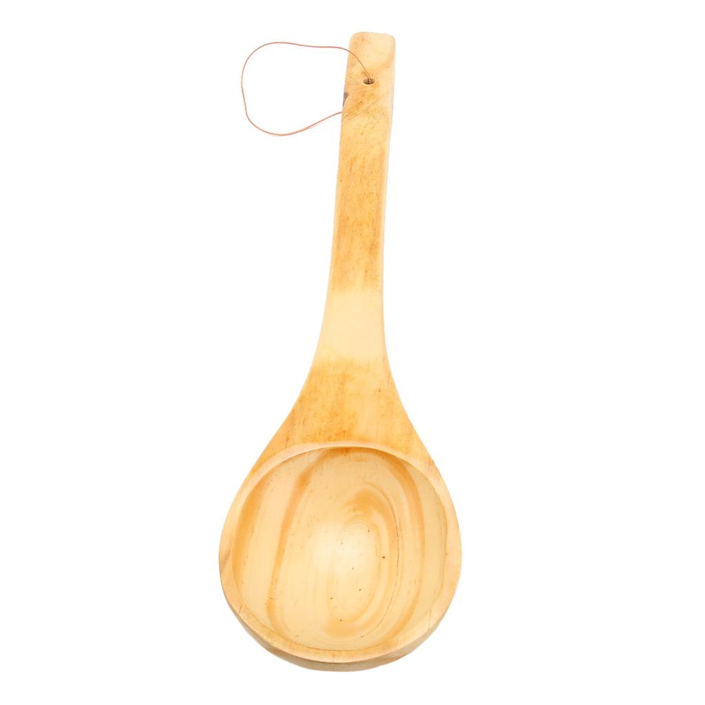 Sauna Ladle Large Capacity Long Handle Portable Wooden Sauna Ladle Scoop for Tea Wine Water