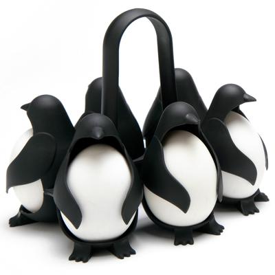 Peleg Design Egg Holder Penguin Black Boiled Eggs Pack of 6 Cookware Kitchen Tools