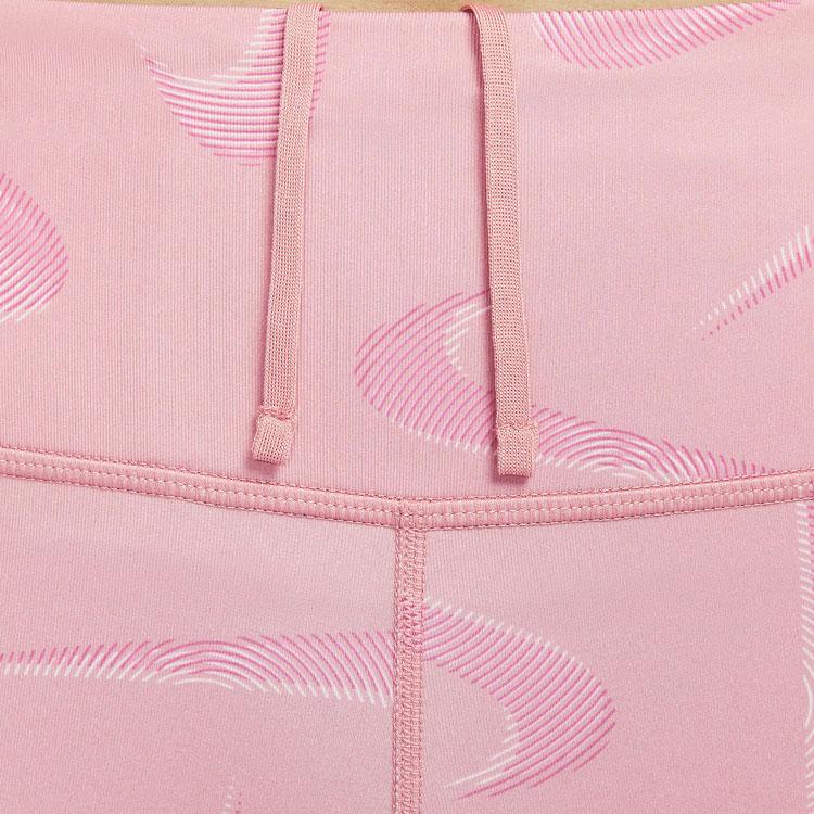 Nike Fast Swoosh Logo Printed Running Sports 3/4 Leggings Women Leggings Pink FB4678-618