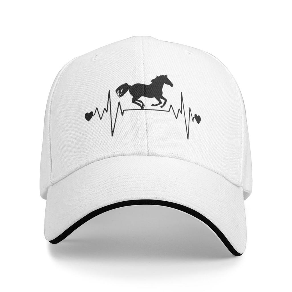 Horse Heartbeat Vintage Baseball Caps Snapback Baseball Hats Breathable Casual Casquette Outdoor for Men And Women