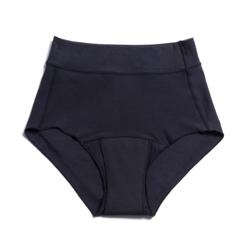 Sheepeace Candymoon Women's Non-Constricting Absorbent Sanitary Panties for Periods, Cotton Blend, Black, Size M